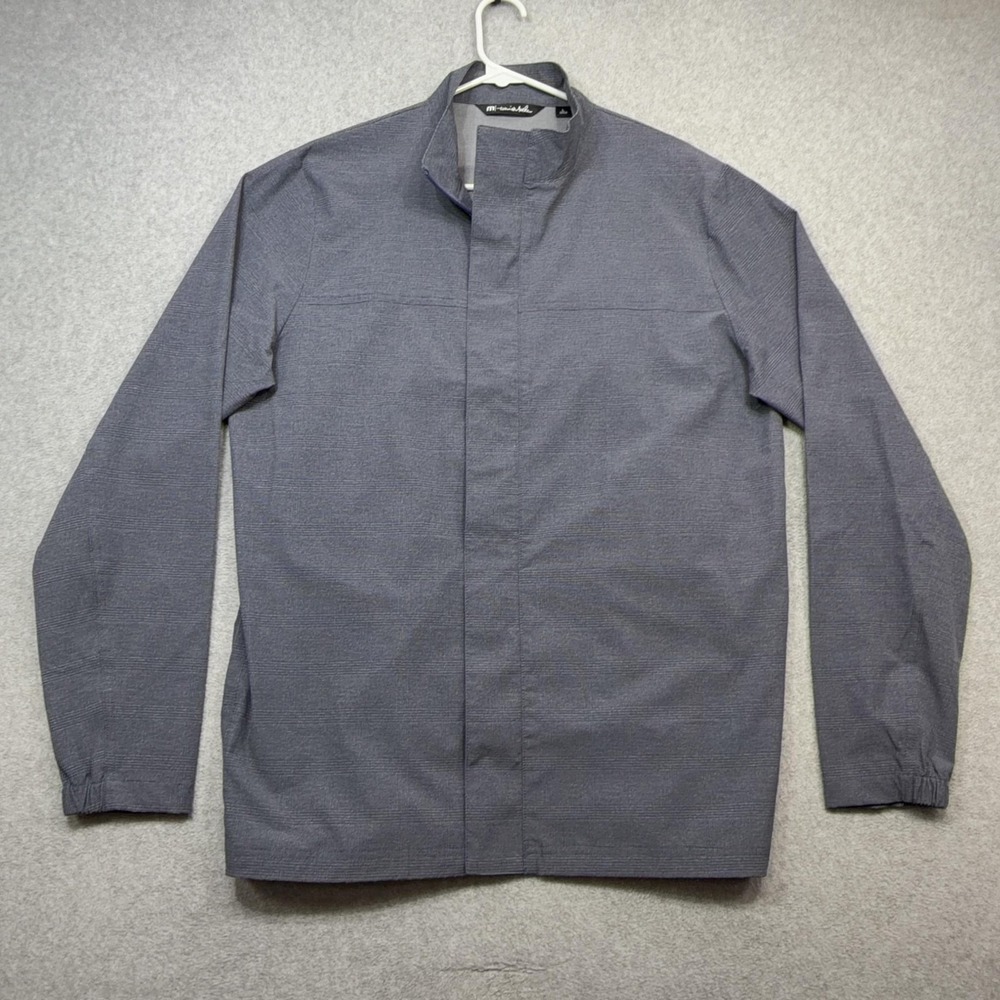 Travis Mathew Jacket Mens Large Gray Softshell Windbreaker Full Zip Golf 1MV267